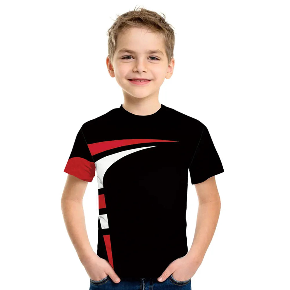 3D Druck T Shirt Kinder Unisex Casual Sommer Bequem Mode