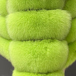 Luxus Wintermantel Damen Echter Fuchspelz Stehkragen Warm