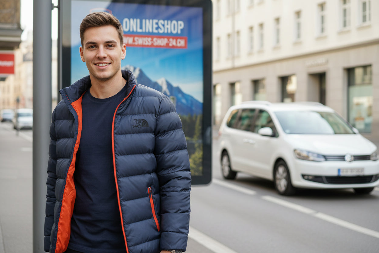 Herren Übergangsjacke Mit Extra Warme Fütterung Ohne Kapuze Alltagslook