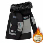 Herren Winter Fleece Sportjacke Mit Kunstpelz Kapuze Atmungsaktiv