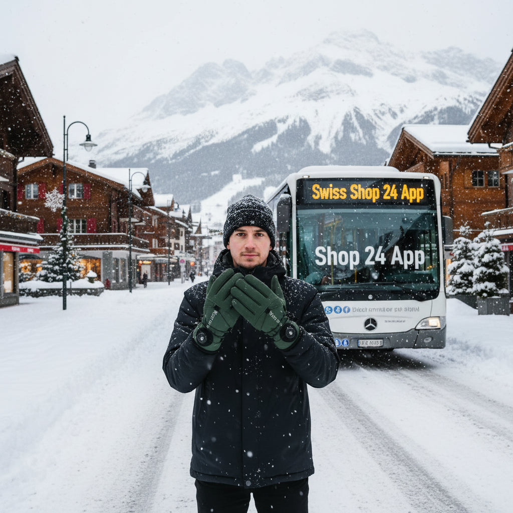 Winter Thermo Fahrradhandschuhe Herren Wasserabweisend Warm Touchscreen