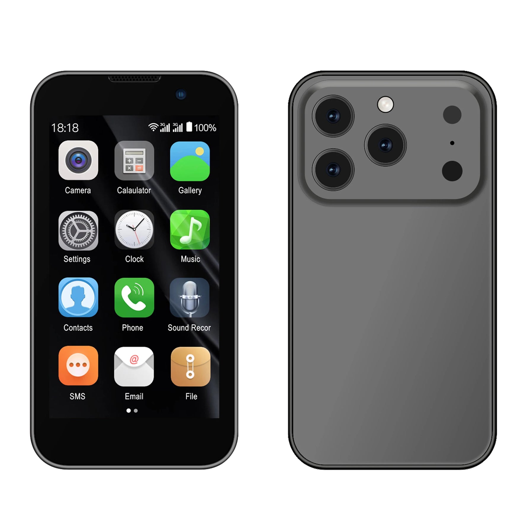 Mini Smartphone 3G Android 9.0 3,0 Zoll Display GPS Play Store Dual SIM Damen