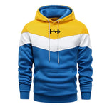 Herren Trainingsanzug Set Dreifarbig Kapuzenpullover Jogginghose Komfort