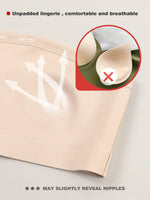 Damen Bandeau Top Frontverschluss Trägerlos Nahtlos Bequem