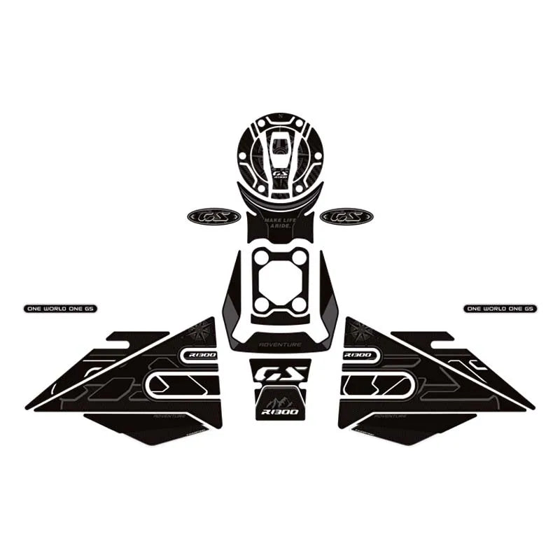 Motorrad Tankpad Epoxidharz 3D Schutzaufkleber BMW R1300GS 2024 2025