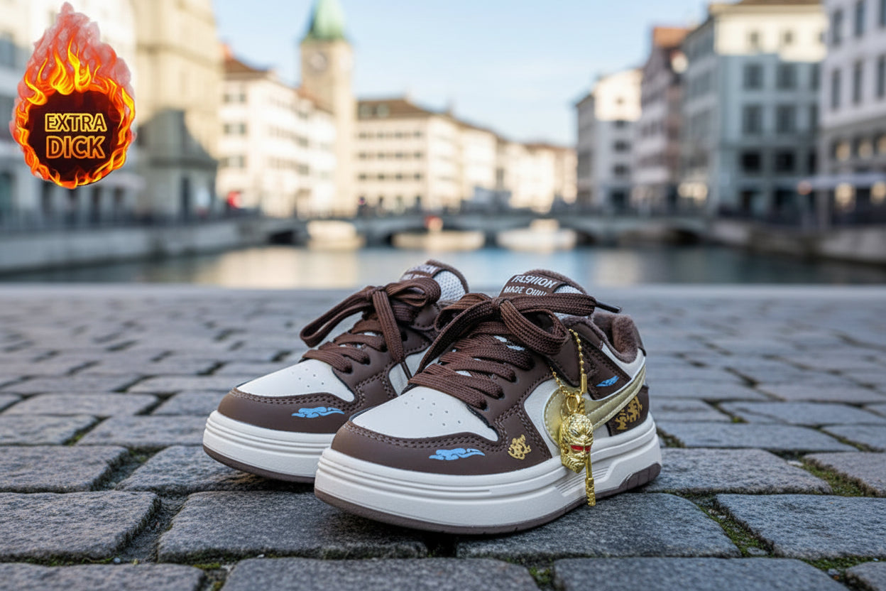 Warme Kinder Winter Sneaker Unisex Aus PU Leder Gefüttert Mit Rutschfester Sohle