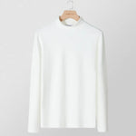 Rollkragen Langarm Einfarbiges Shirt Herren Slim Fit Stilvoll