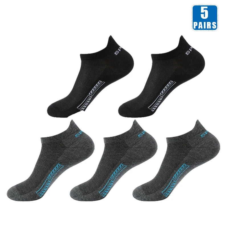 Herren Baumwollsocken 5er Pack Kurze Low Cut Sneaker Socken Atmungsaktiv