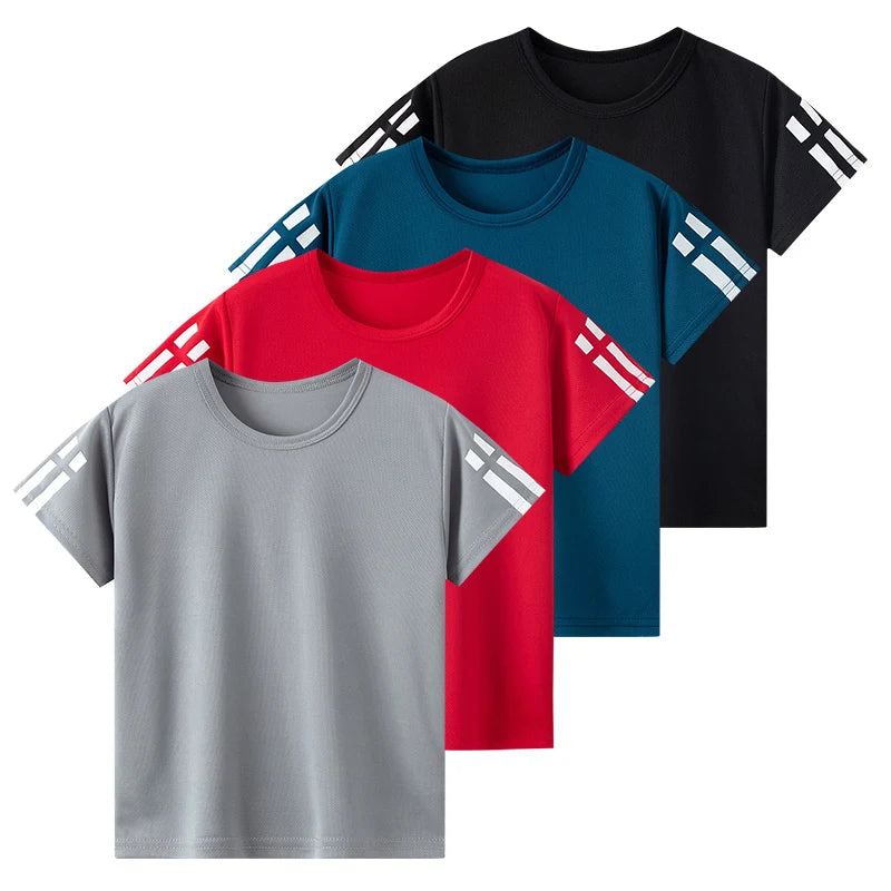 Jungen Sommer Sportshorts Set Lose Passform Schnelltrocknend