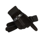 Handschuhe Herren Winter Radfahren Winddicht Warme Leder Touchscreen