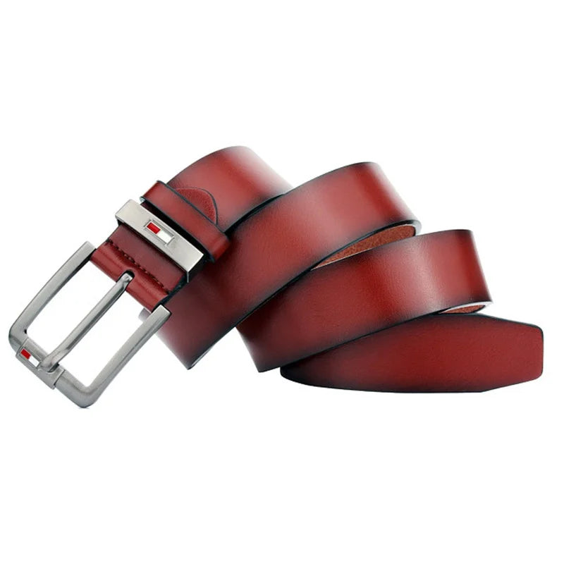 Herren Gürtel Aus PU Leder Mit Pin Schnalle Alltagstauglich Jeans Freizeit