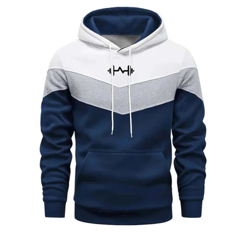 Herren Trainingsanzug Set Dreifarbig Kapuzenpullover Jogginghose Komfort