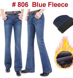 Flare Jeans Herren Mid-Rise Elastisch Denim Hose Schwarz