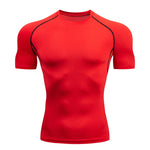Herren Kompressions T Shirt Atmungsaktiv Schnelltrocknend Feuchtigkeitstransport