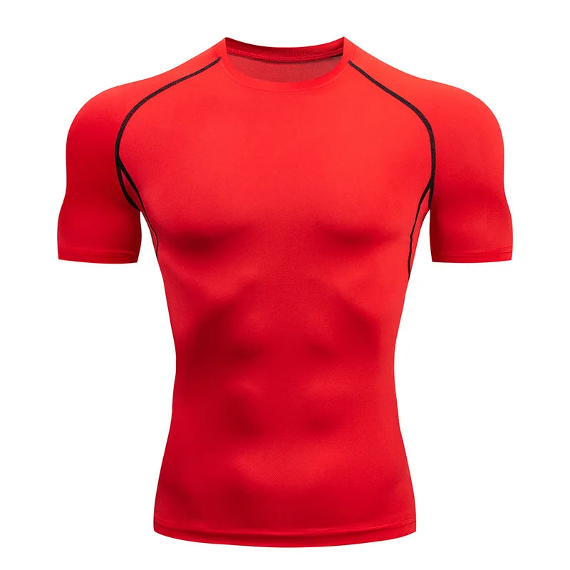 Herren Kompressions T Shirt Atmungsaktiv Schnelltrocknend Feuchtigkeitstransport