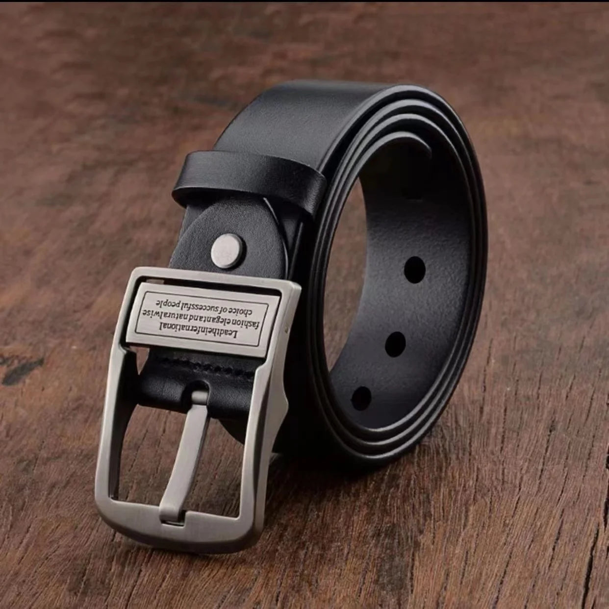 Ledergürtel Herren Aus Rindsleder Mit Metall Nadel Schnalle 38mm