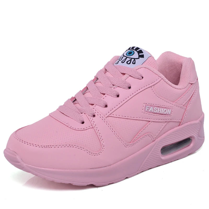 Damen Laufschuhe Luftpolster Schwarz Bequem Herbst Winter Sportschuhe
