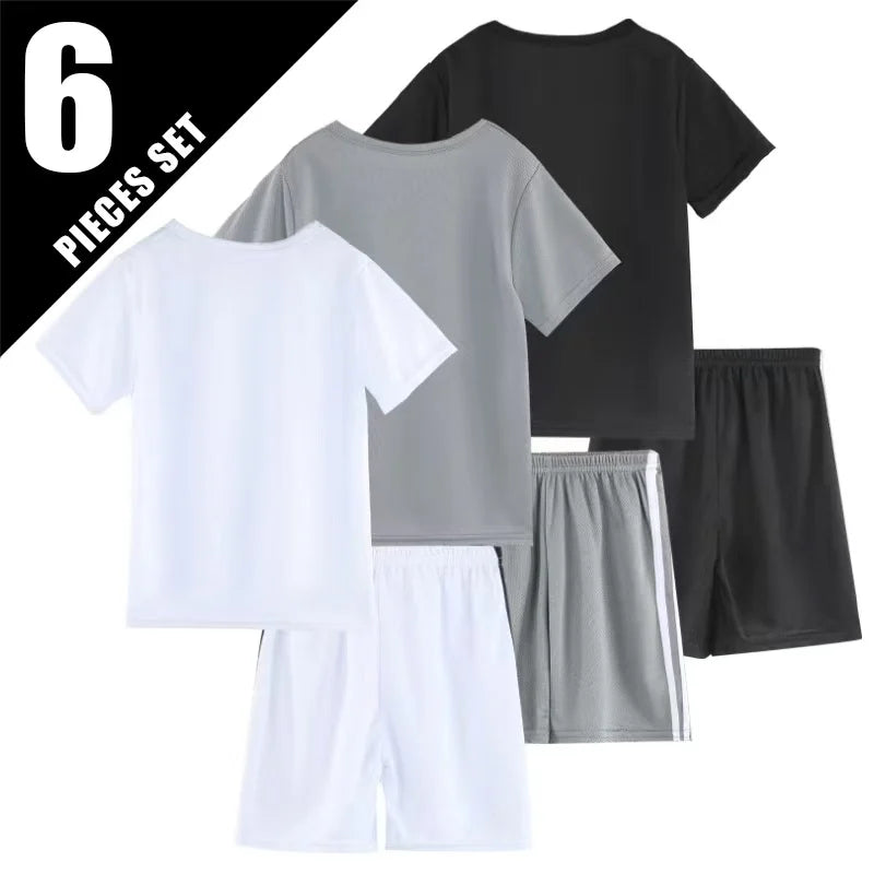 Trainingsanzug Kinder Unisex Schnelltrocknender Atmungsaktiv Kurzarm