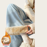 Damen Cordhose Weites Bein Warm Bequem Atmungsaktiv Herbst Winter