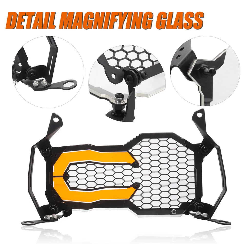 BMW R1200GS R1250GS Scheinwerfer Schutzgitter – Eisen & Acryl Frontschutz