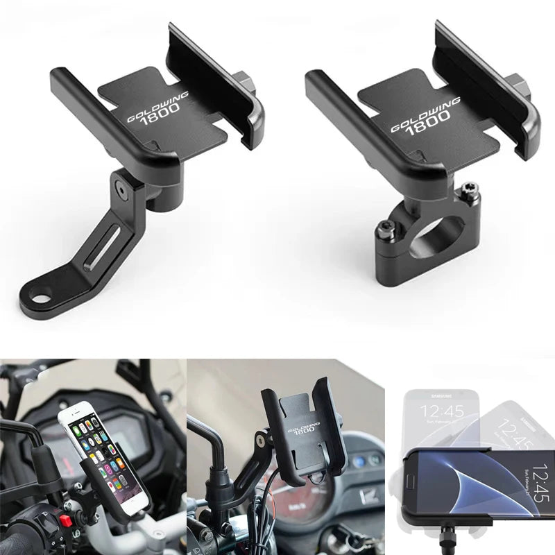 Lenkerhalterung GL1800 Motorradfahrer 360 Grad Drehbar CNC Aluminium Smartphone