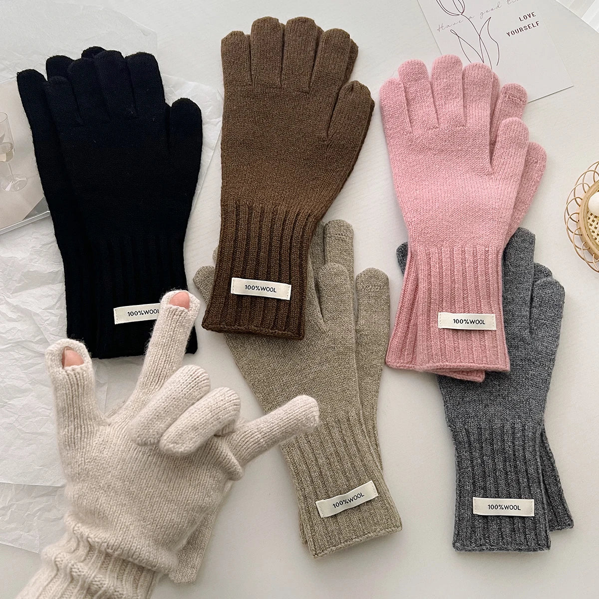 Unisex Touchscreen Handschuhe Aus Wolle 100 Prozent Warm Und Weich