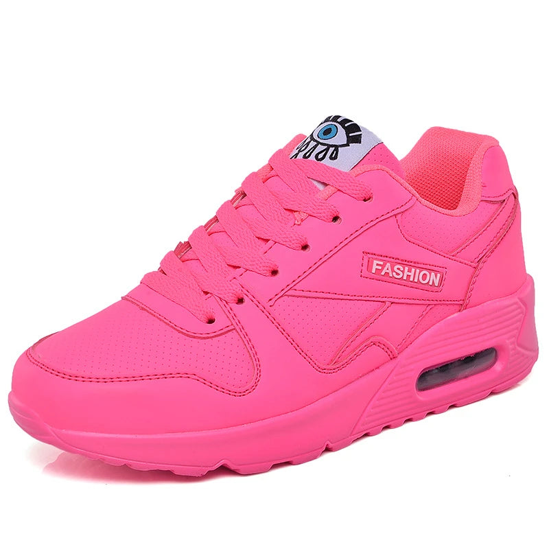 Damen Laufschuhe Luftpolster Schwarz Bequem Herbst Winter Sportschuhe