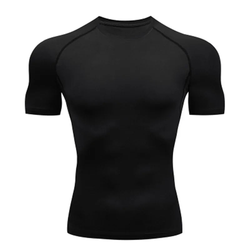 Herren Kompressions T Shirt Atmungsaktiv Schnelltrocknend Feuchtigkeitstransport