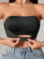 Damen Bandeau Top Frontverschluss Trägerlos Nahtlos Bequem