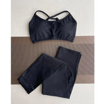 Damen Yoga Leggings Hoher Bund Nahtlos Atmungsaktiv Po Lift Gym Hose