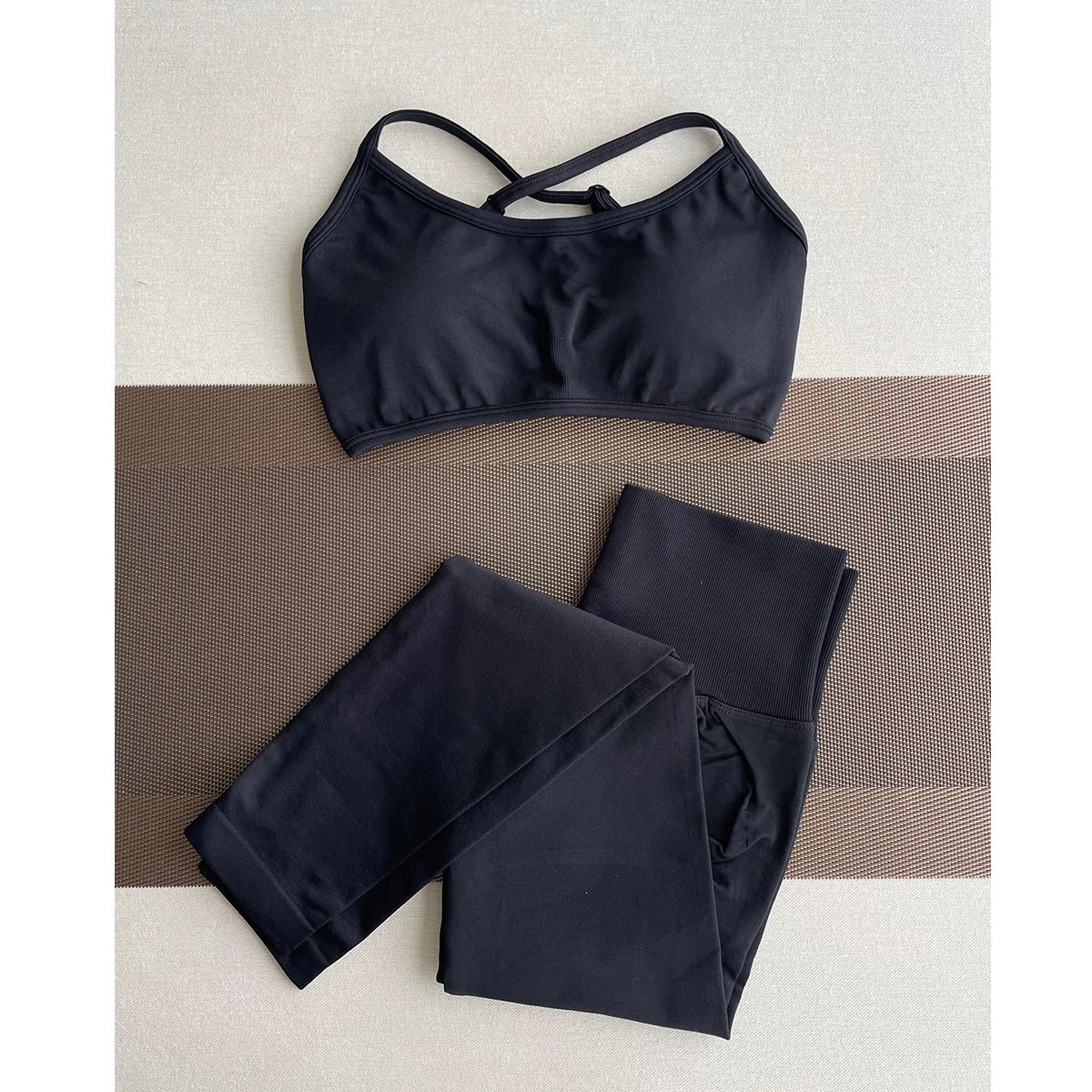 Damen Yoga Leggings Hoher Bund Nahtlos Atmungsaktiv Po Lift Gym Hose