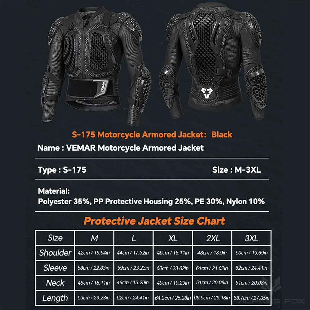 VEMAR 2025 Motorradjacke Mit MX Ruestung CE Zertifiziert Für Herren Und Damen