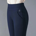 Damen Winter-Hose High Waist Warm Gefüttert Fleece – Casual Hose