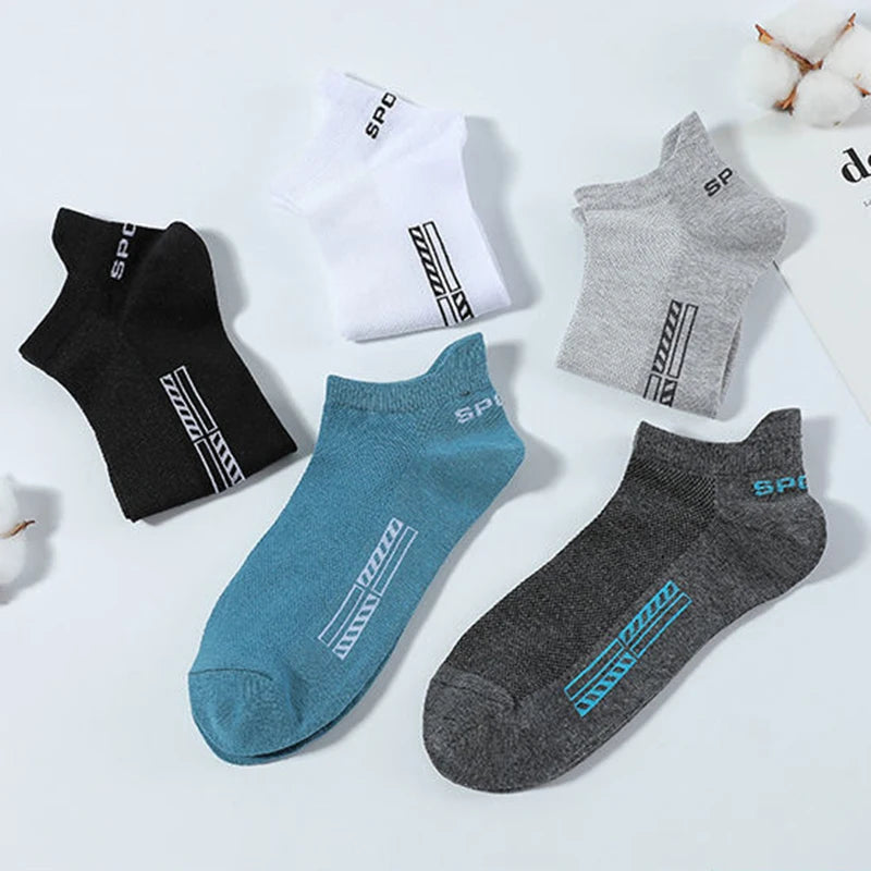 Herren Baumwollsocken 5er Pack Kurze Low Cut Sneaker Socken Atmungsaktiv