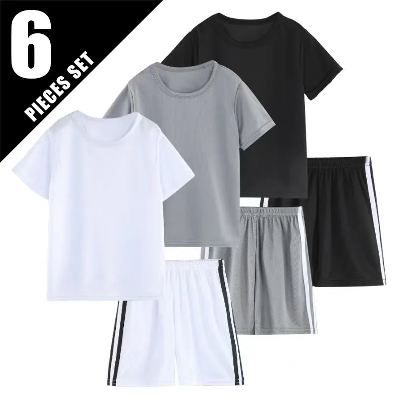 Trainingsanzug Kinder Unisex Schnelltrocknender Atmungsaktiv Kurzarm