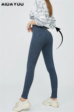 Damen Push Up Jeans Bauchkontrolle Hohe Taille Super Stretch