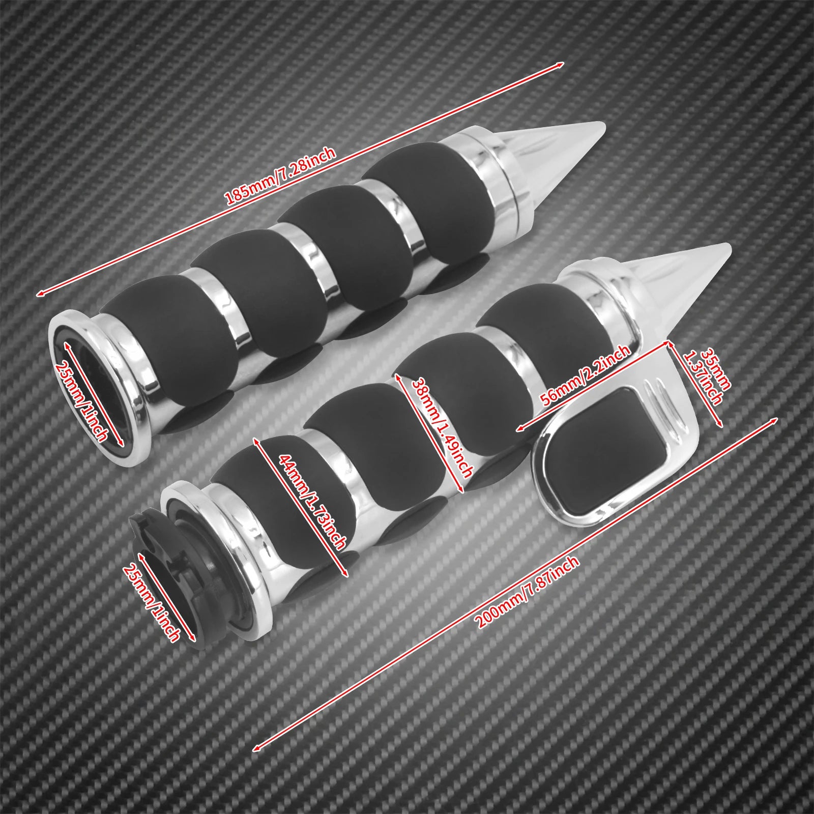 Motorrad Lenkergriffe 25mm Für Harley Cruiser Fahrer Billet Aluminium