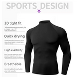 Thermisches Langarmshirt Herren Basisschicht Fleece Wärme Komfort