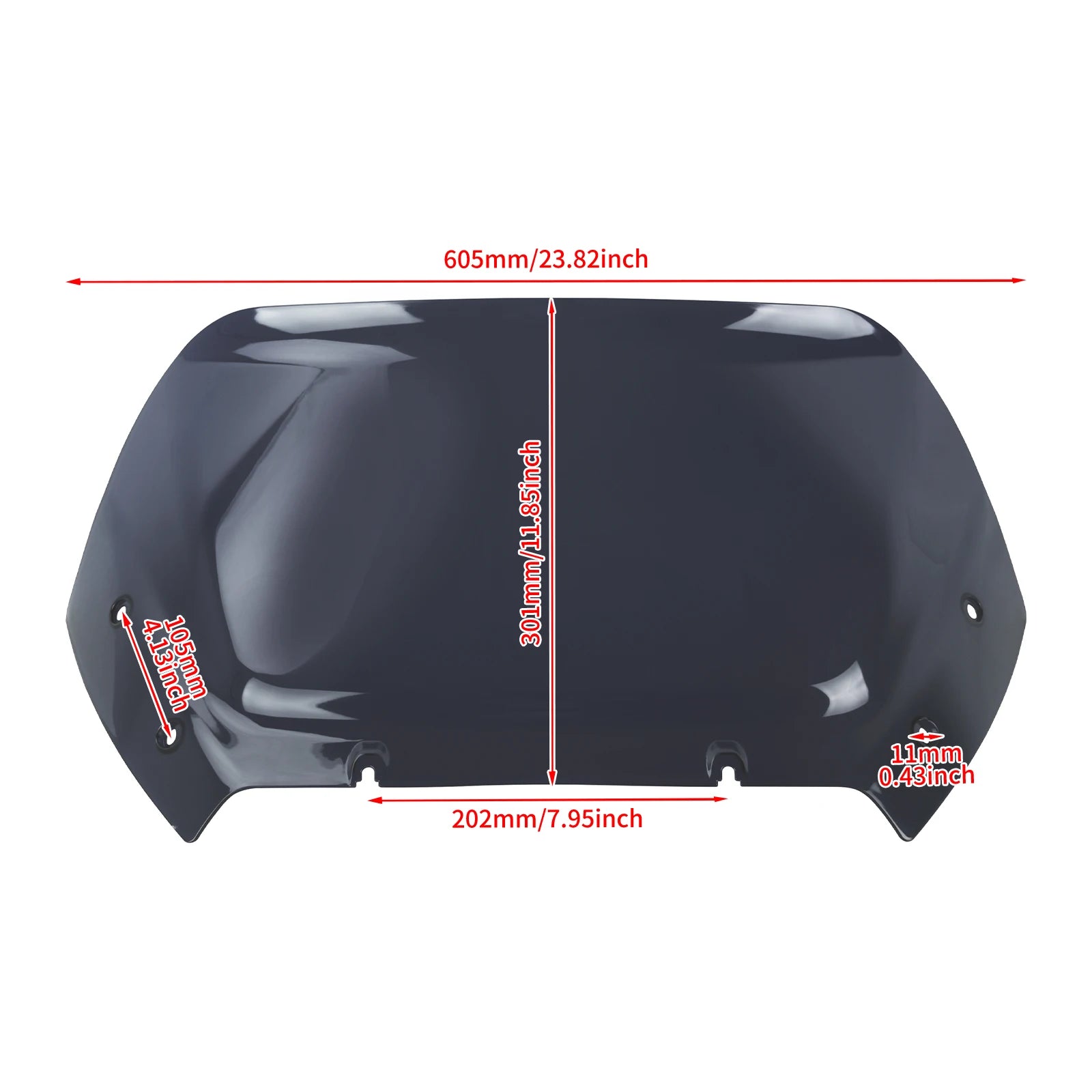 Windschutzscheibe 10 Zoll für Harley Touring CVO Road Glide – ABS