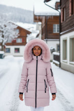 Damen Winter Parka Mit Kapuze Warm Gefüttert Baumwollfüllung