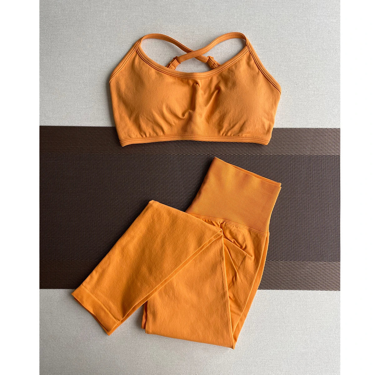 Damen Yoga Leggings Hoher Bund Nahtlos Atmungsaktiv Po Lift Gym Hose