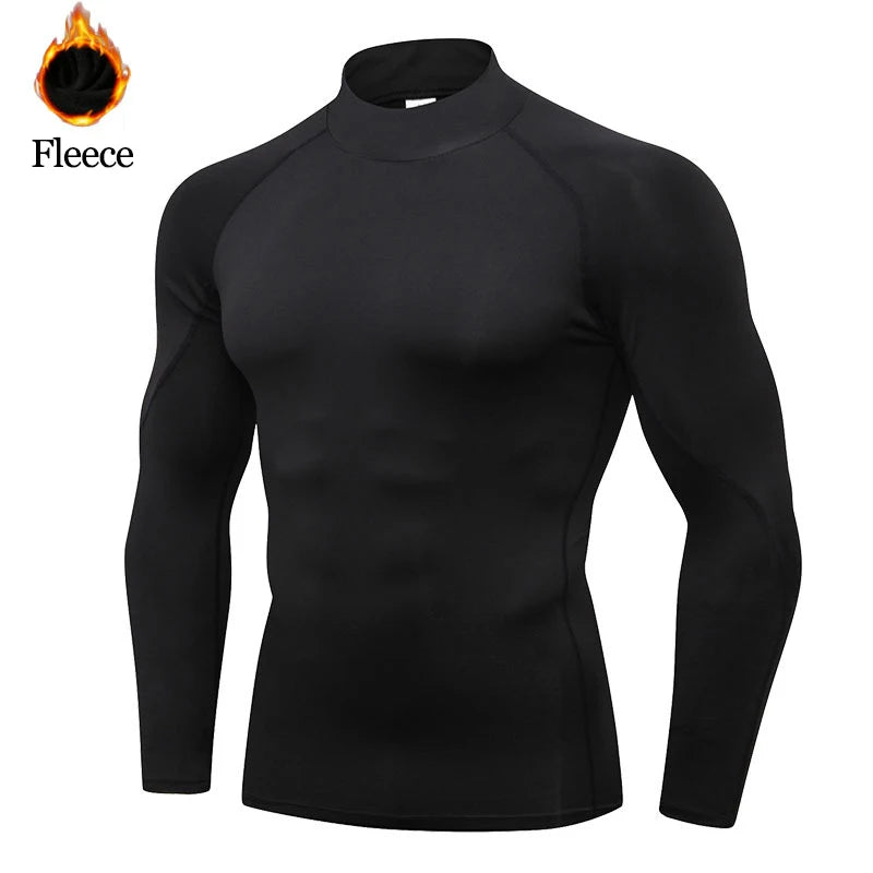 Thermisches Langarmshirt Herren Basisschicht Fleece Wärme Komfort