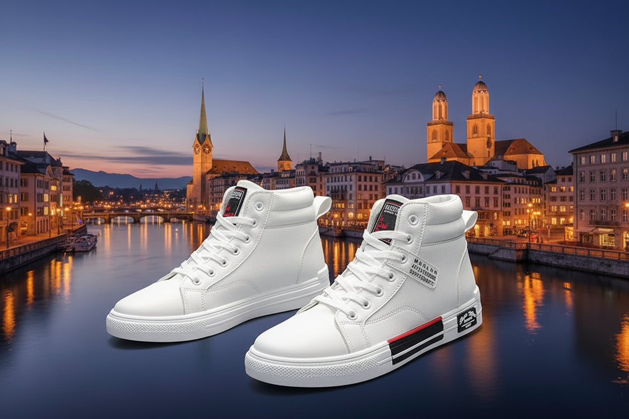 Herren High Top Leinwand Sneaker Komfort Alltagslook Herbst Frühling