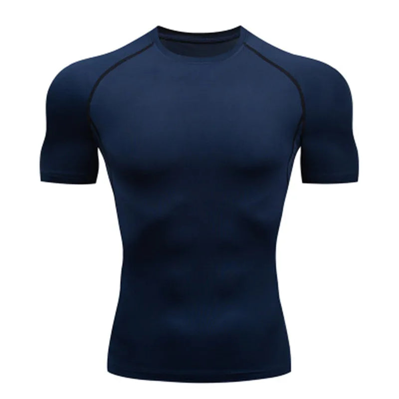 Herren Kompressions T Shirt Atmungsaktiv Schnelltrocknend Feuchtigkeitstransport
