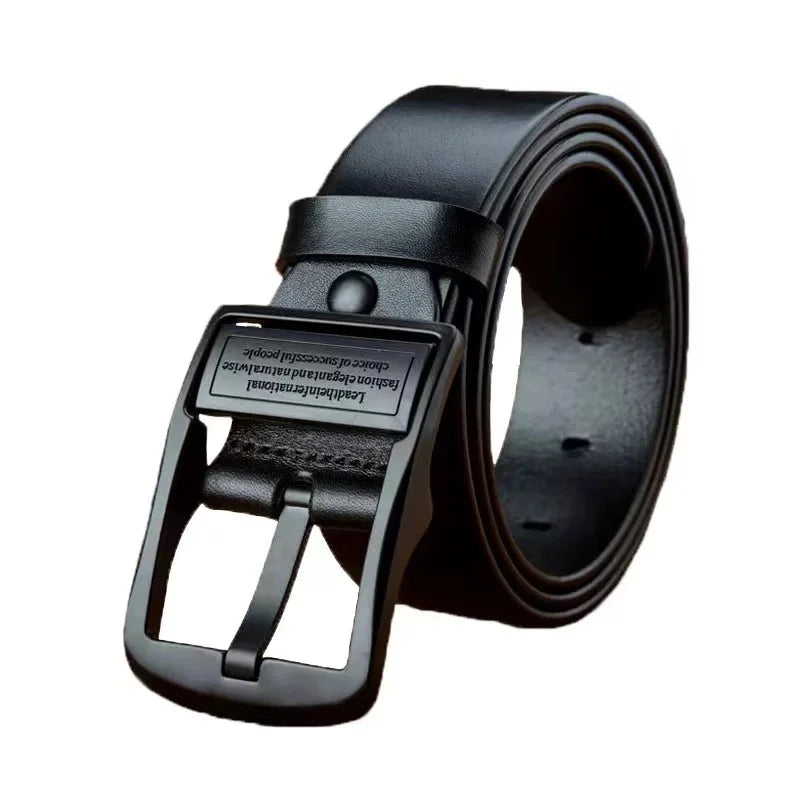 Ledergürtel Herren Aus Rindsleder Mit Metall Nadel Schnalle 38mm