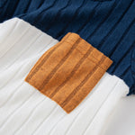 Jungen Outfit Set Langarm Top Hose Colorblock 2teilig Weich Sportlich