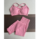 Damen Yoga Leggings Hoher Bund Nahtlos Atmungsaktiv Po Lift Gym Hose