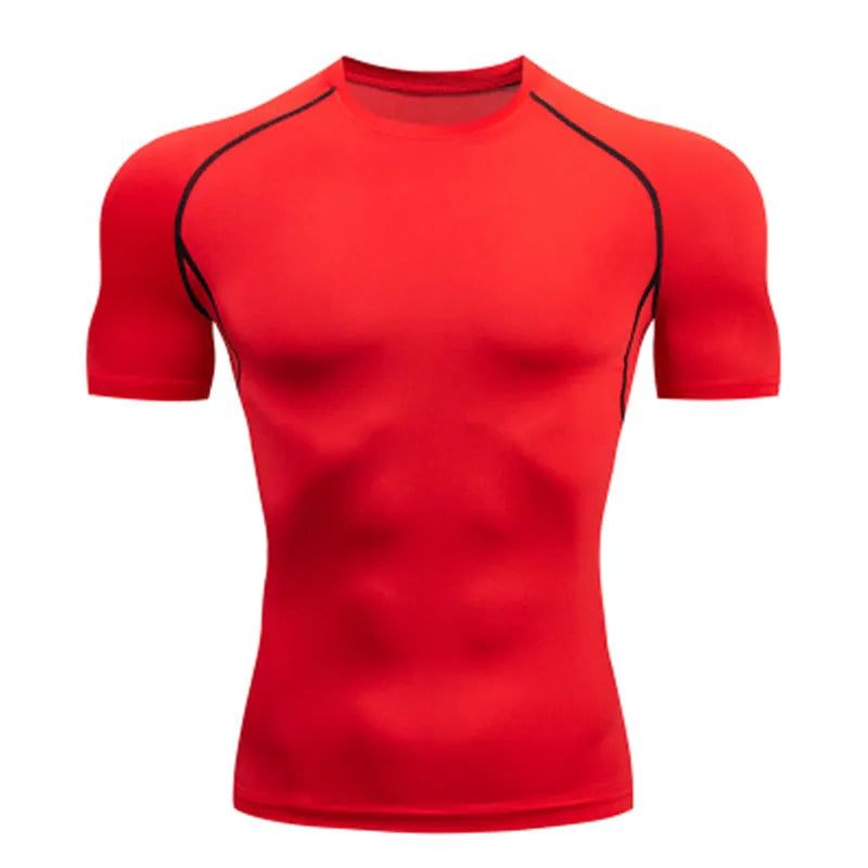 Herren Kompressions T Shirt Atmungsaktiv Schnelltrocknend Feuchtigkeitstransport