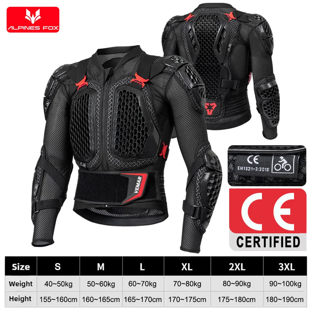 VEMAR 2025 Motorradjacke Mit MX Ruestung CE Zertifiziert Für Herren Und Damen