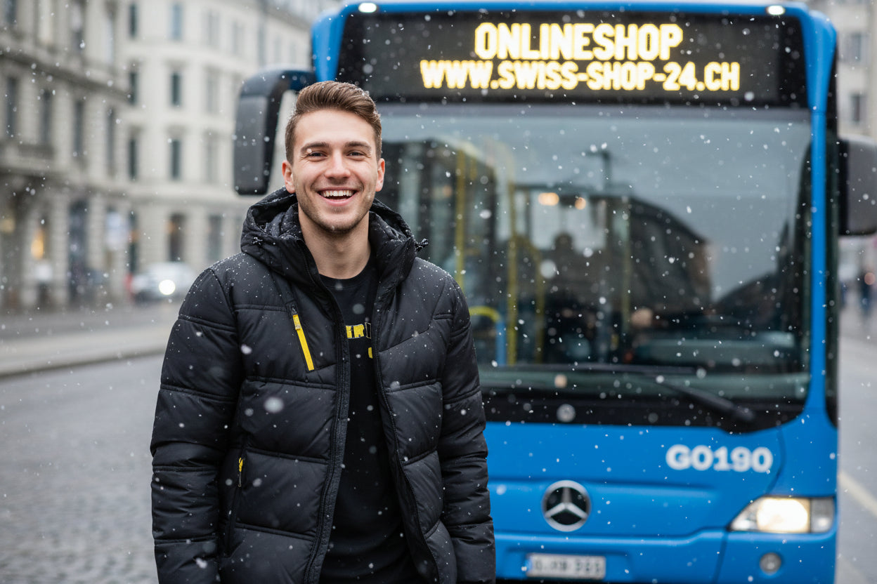 Herren Winterjacke Weisser Entendaunenfüllung Abnehmbare Kapuze Winddicht